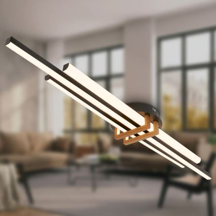 Brilo - Plafón LED TINKA LED/30W/230V 3000K negro