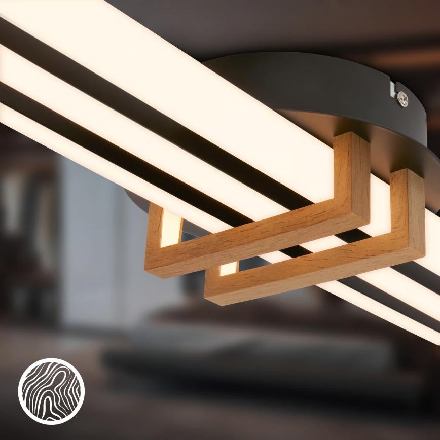 Brilo - Plafón LED TINKA LED/30W/230V 3000K negro