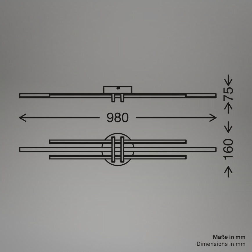 Brilo - Plafón LED TINKA LED/30W/230V 3000K negro
