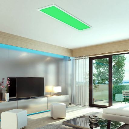 Brilo - Plafón regulable RGBW SLIM LED/24W/230V 3000-6500K 100x25 cm + control remoto