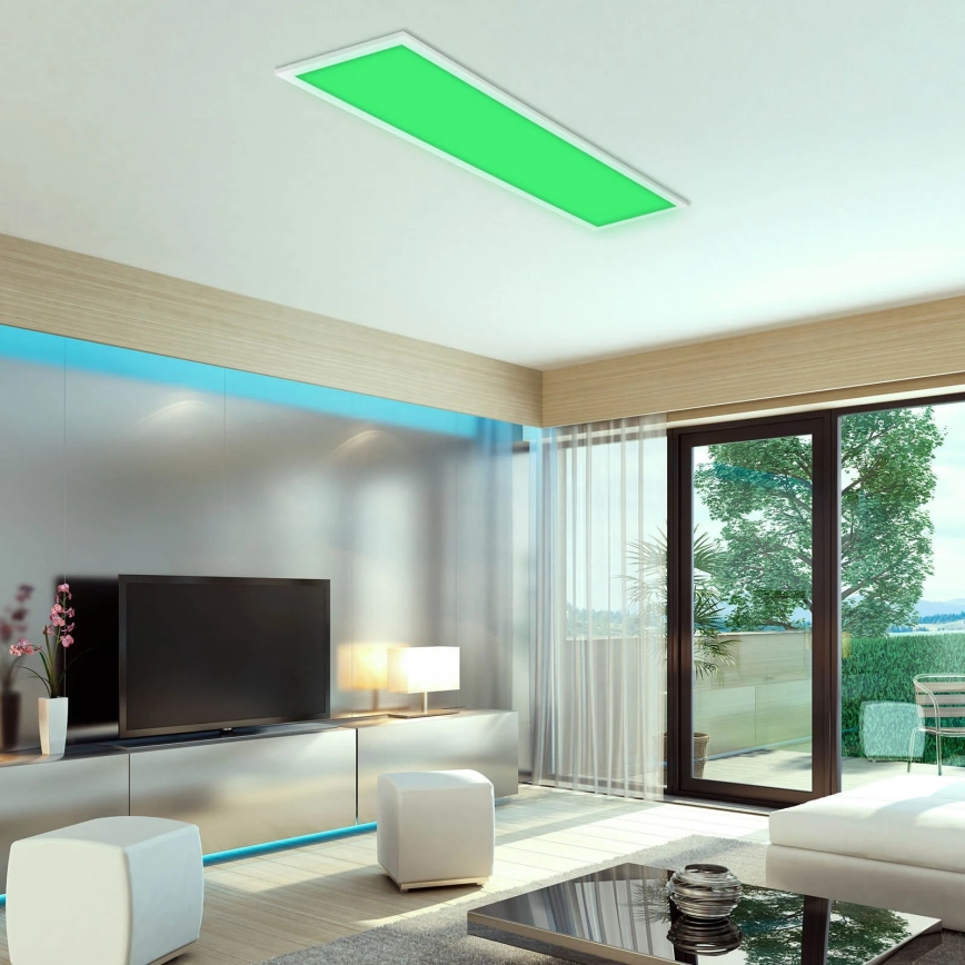 Brilo - Plafón regulable RGBW SLIM LED/24W/230V 3000-6500K 100x25 cm + control remoto