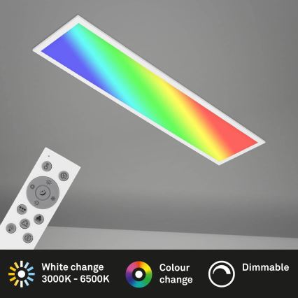 Brilo - Plafón regulable RGBW SLIM LED/24W/230V 3000-6500K 100x25 cm + control remoto