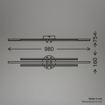 Brilo - Plafón TINKA LED/30W/230V 3000K color cobre