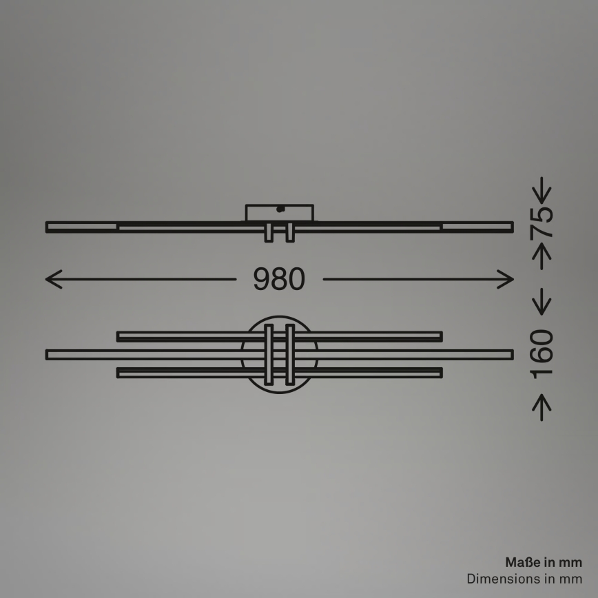 Brilo - Plafón TINKA LED/30W/230V 3000K color cobre