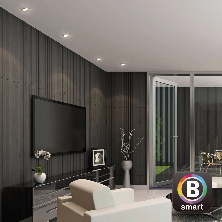 Brilo - SET 3x LED RGBW Lámpara de baño regulable 1xGU10/4,9W/230V 2700-6500K Wi-Fi Tuya IP23 + control remoto