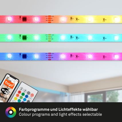 Brilo - Tira LED RGBW regulable MUSIC 6,65m LED/18W/230V Wi-Fi Tuya + control remoto