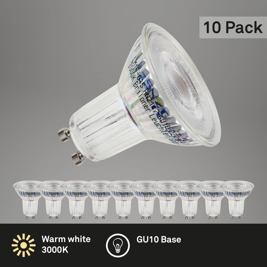 Briloner 0548-003 - SET 10x Bombilla LED GU10/3,5W/230V 3000K