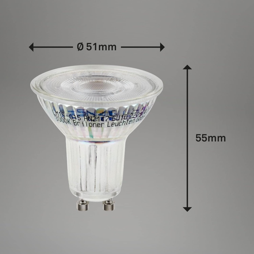 Briloner 0548-003 - SET 10x Bombilla LED GU10/3,5W/230V 3000K