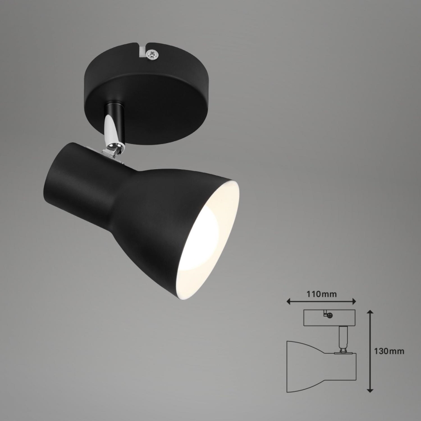 Briloner 10698889 - Foco de pared 1xE14/25W/230V negro