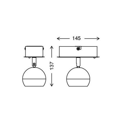 Briloner 2040-012 - Foco LED RGB regulable 1xLED/3,3W/230V + mando a distancia