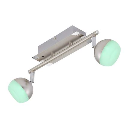 Briloner 2040-022 - LED RGB Foco regulable 2xLED/3,3W/230V + control remoto