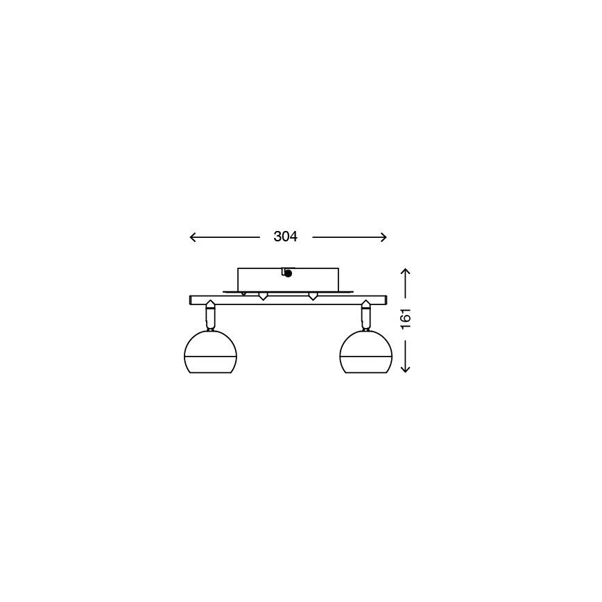 Briloner 2040-022 - LED RGB Foco regulable 2xLED/3,3W/230V + control remoto