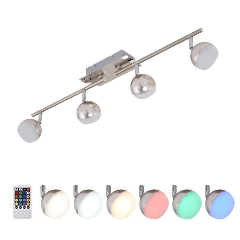 Briloner 2040-042 - LED RGB Foco regulable BAFFLE 4xLED/3,3W/230V + control remoto