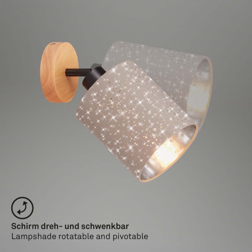 Briloner 2078-011 - Foco de pared SPOTLIGHT 1xE27/25W/230V beige