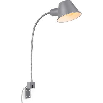 Briloner 2079-014 - Lámpara flexible de pared 1xE27/10W/230V plata
