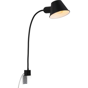 Briloner 2079-015 - Lámpara flexible de pared 1xE27/10W/230V negro