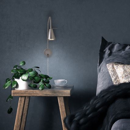 Briloner 2082-012 - Lámpara de pared LED flexible COMFORT LIGHT 1xGU10/5W/230V cromo mate