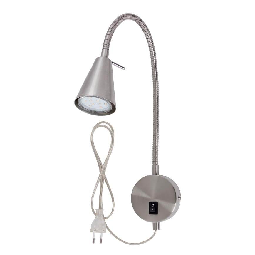 Briloner 2082-012 - Lámpara de pared LED flexible COMFORT LIGHT 1xGU10/5W/230V cromo mate