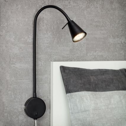 Briloner 2082-015 - Aplique LED COMFORT LIGHT 1xGU10/5W/230V negro