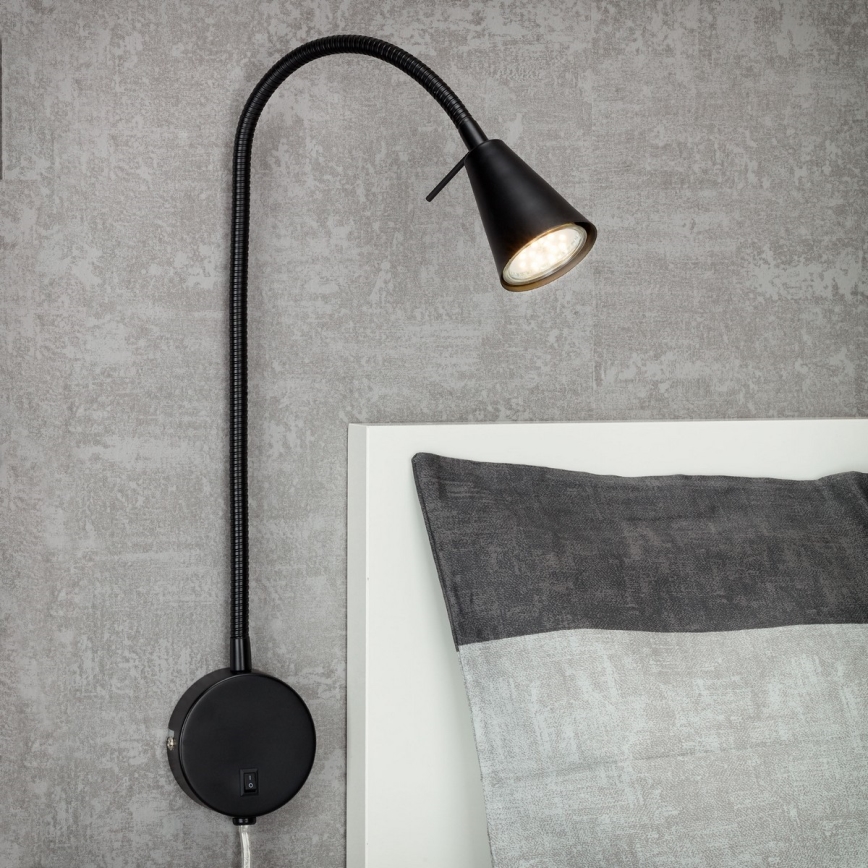 Briloner 2082-015 - Aplique LED COMFORT LIGHT 1xGU10/5W/230V negro