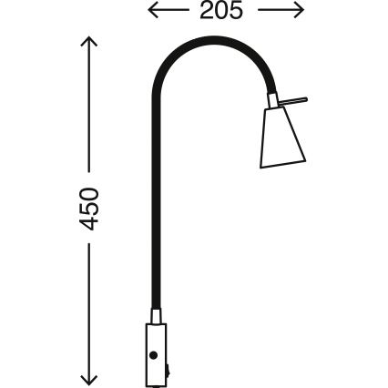 Briloner 2082-015 - Aplique LED COMFORT LIGHT 1xGU10/5W/230V negro