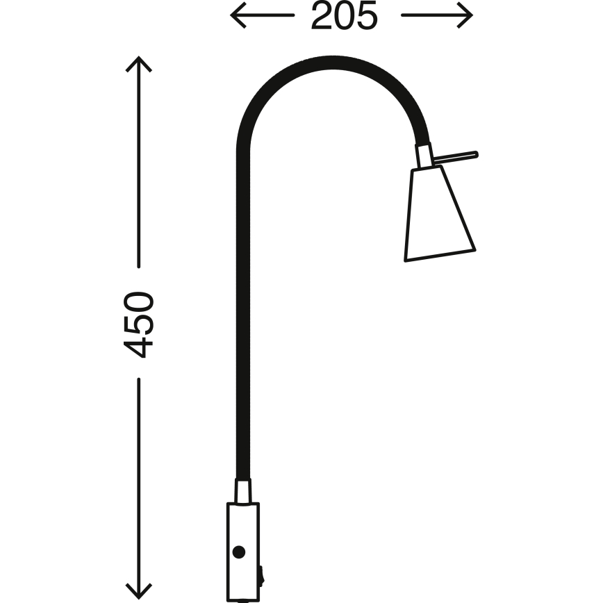 Briloner 2082-015 - Aplique LED COMFORT LIGHT 1xGU10/5W/230V negro