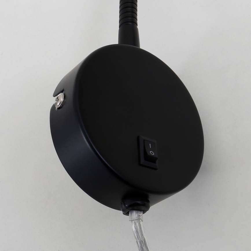 Briloner 2082-015 - Lámpara de pared LED flexible COMFORT LIGHT 1xGU10/5W/230V negra