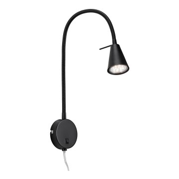 Briloner 2082-015 - Lámpara de pared LED flexible COMFORT LIGHT 1xGU10/5W/230V negra
