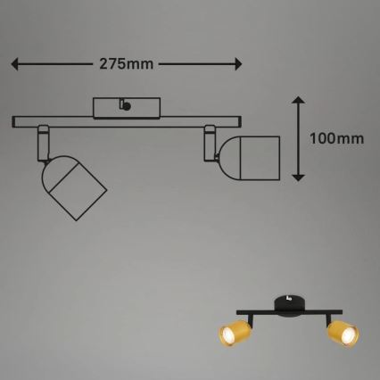 Briloner 2145-027 - Foco direccional 2xGU10/9W/230V