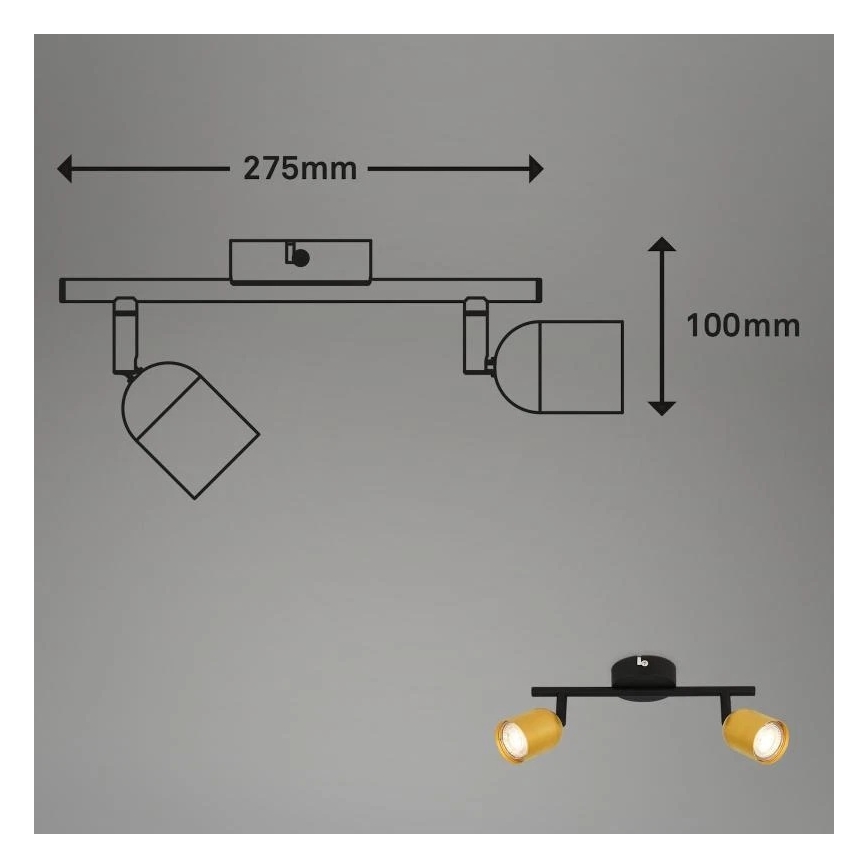 Briloner 2145-027 - Foco direccional 2xGU10/9W/230V