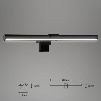 Briloner 2303-015 - Iluminación LED regulable para monitores LED/3,5W/230V 2700/4000/6500K