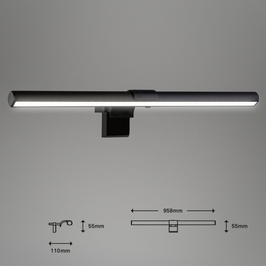Briloner 2303-015 - Iluminación LED regulable para monitores LED/3,5W/230V 2700/4000/6500K