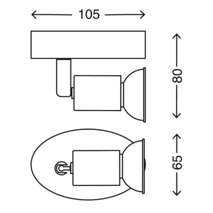 Briloner 2767-016 - Foco LED de pared 1xGU10/3W/230V blanco