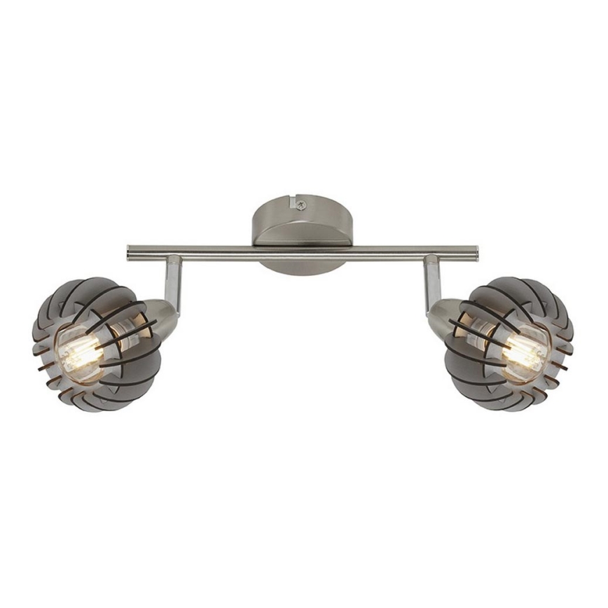 Briloner 2852- 026 - Foco RETRO 2xE14/5,5W/230V árbol de caucho