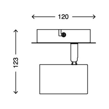Briloner 2857-016 - Foco de pared SPOT 1xGU10/40W/230V blanco