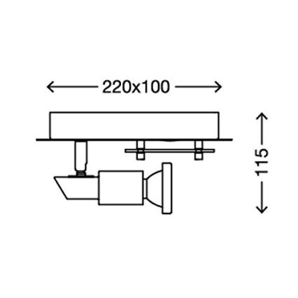 Briloner 2879-022 - LED Plafón COMBINATA 1xGU10/3W + LED/5W/230V