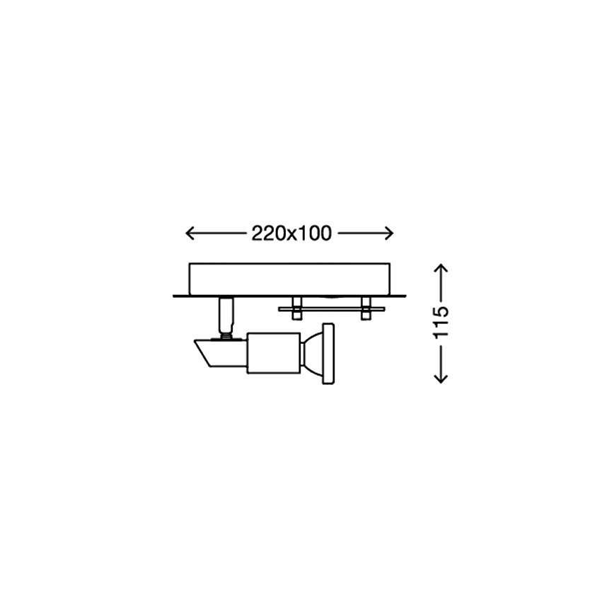 Briloner 2879-022 - LED Plafón COMBINATA 1xGU10/3W + LED/5W/230V
