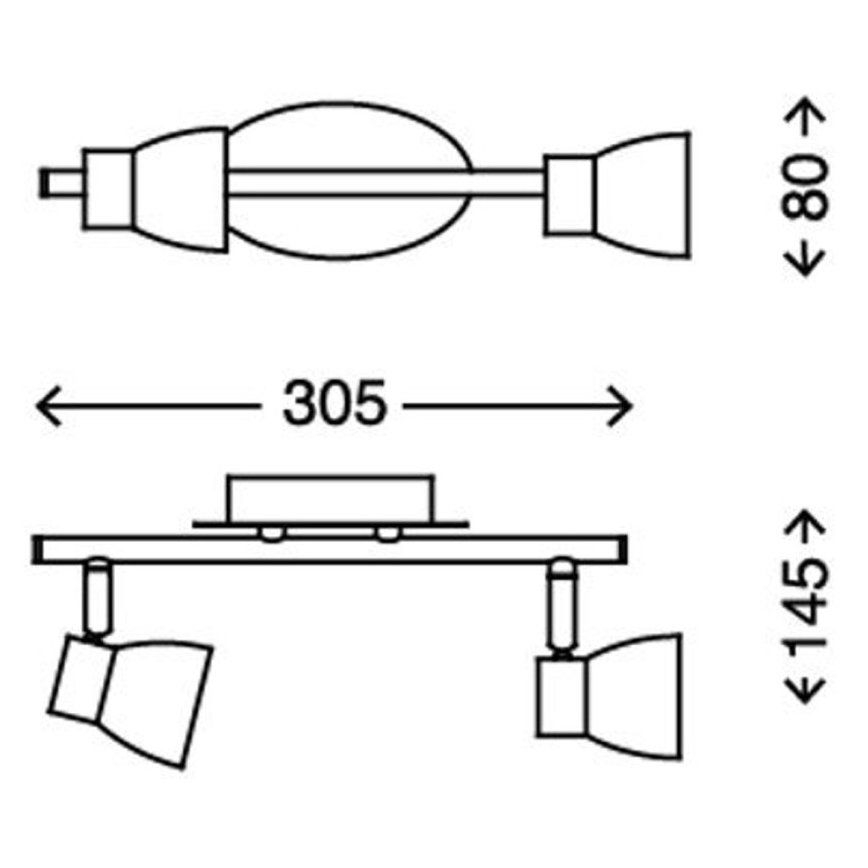 Briloner 2914-022 - Foco LED 2xGU10/3W/230V 3000K