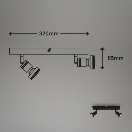 Briloner 2926-025 - Foco LED 2xGU10/4,9W/230V