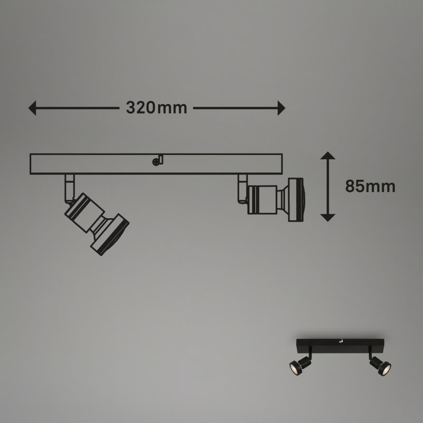 Briloner 2926-025 - Foco LED 2xGU10/4,9W/230V