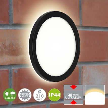 Briloner 3008-015 - Plafón LED LED/8W/230V diá. 21 cm negro IP44