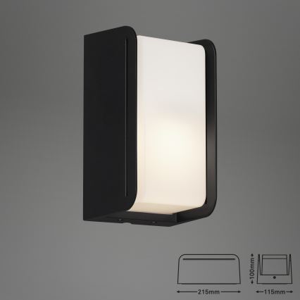 Briloner 3016-015 - Aplique de exterior BOKS 1xE27/12W/230V IP44