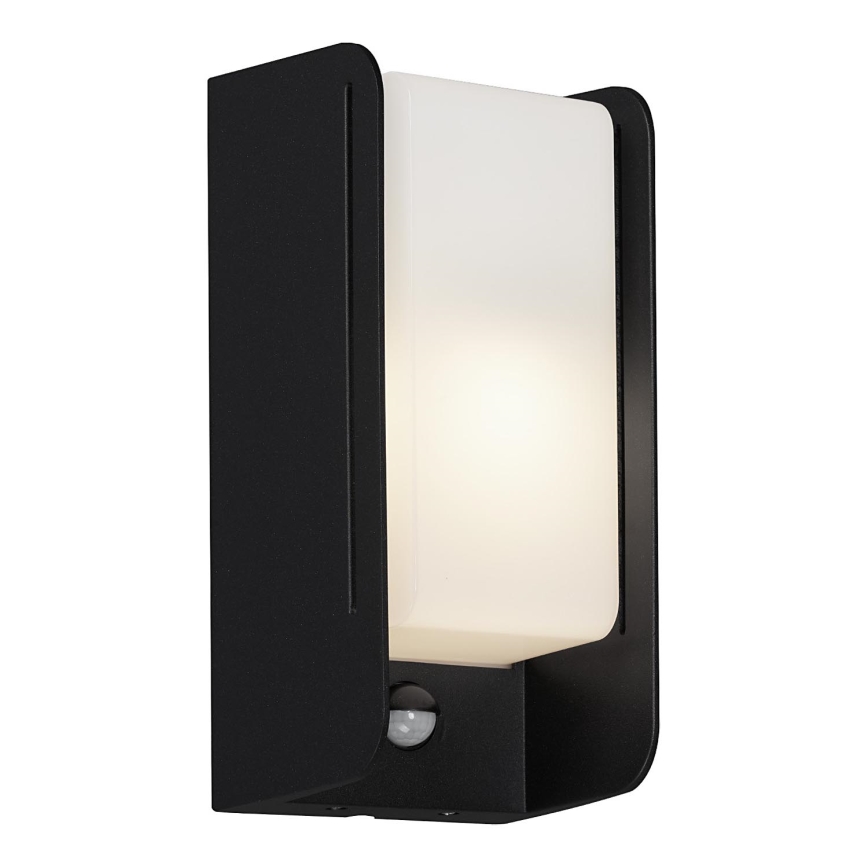 Briloner 3017-015 - Aplique de exterior con sensor BOKS 1xE27/12W/230V IP44