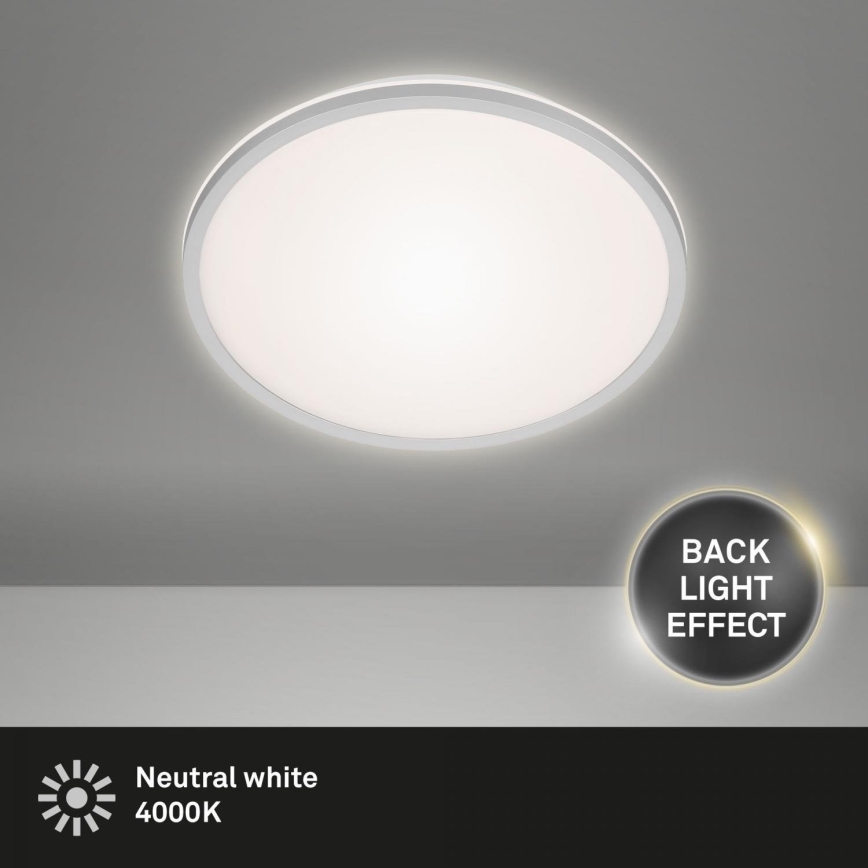Briloner 3046-014 - Plafón LED LED/15W/230V 4000K diá. 28 cm plata