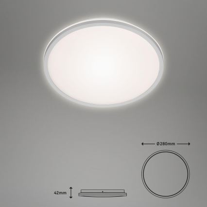 Briloner 3046-014 - Plafón LED LED/15W/230V 4000K diá. 28 cm plata