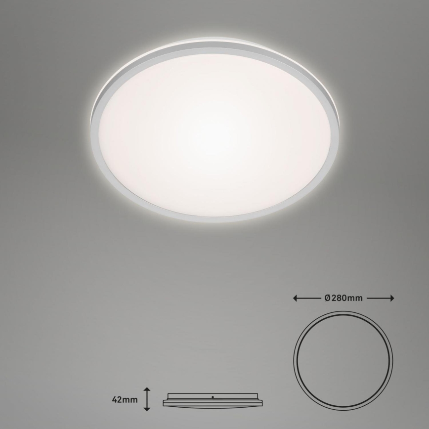 Briloner 3046-014 - Plafón LED LED/15W/230V 4000K diá. 28 cm plata
