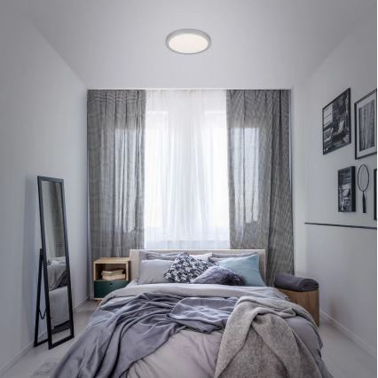 Briloner 3048-014 - Plafón LED RUNA LED/18W/230V plata