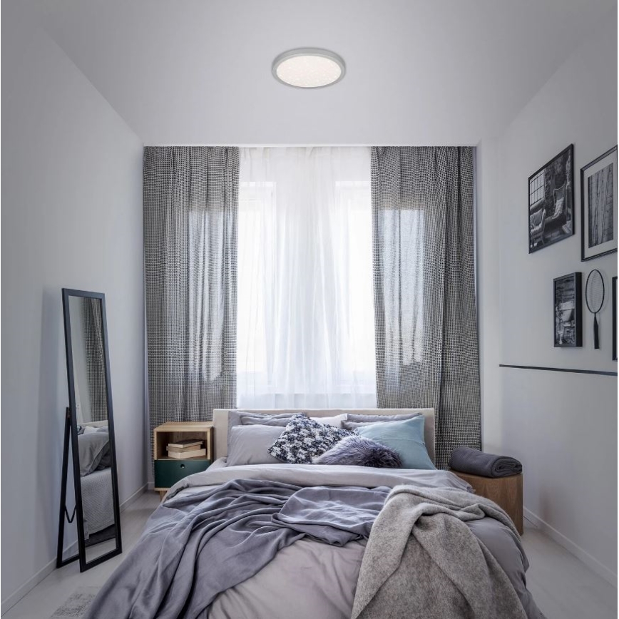 Briloner 3048-014 - Plafón LED RUNA LED/18W/230V plata