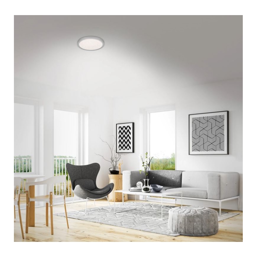 Briloner 3048-014 - Plafón LED RUNA LED/18W/230V plata