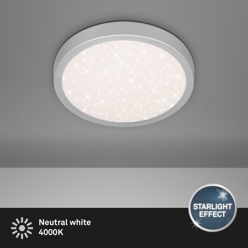 Briloner 3048-014 - Plafón LED RUNA LED/18W/230V plata